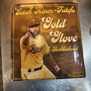 Isiah Kiner-Falefa 2021 Gold Glove Texas Rangers Bobblehead SGA Open Box